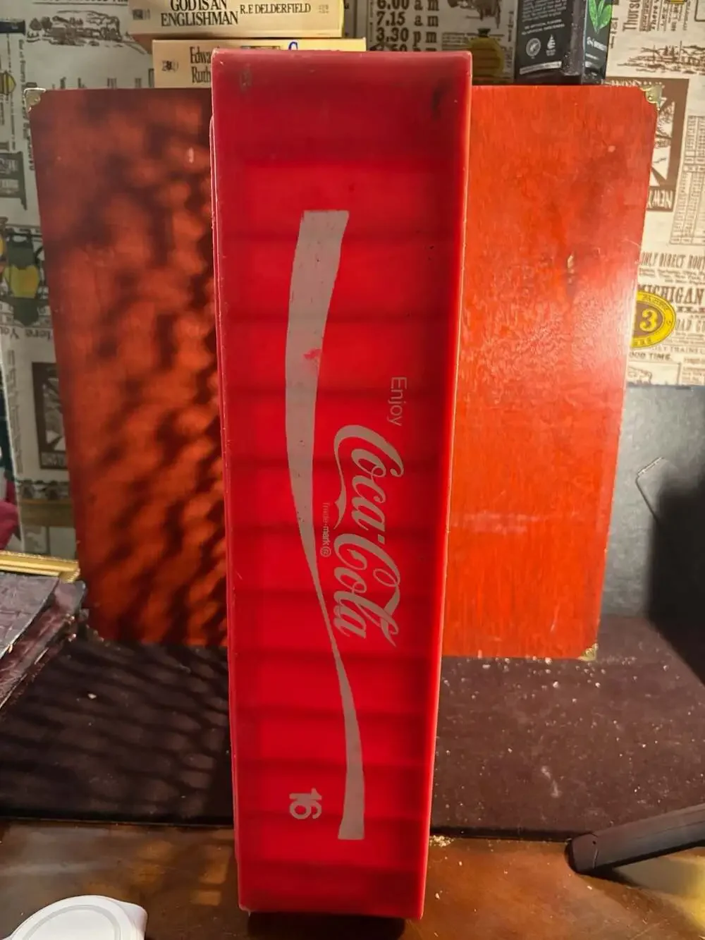 Vintage Red Plastic Coca-Cola 16-Bottle Storage Crate